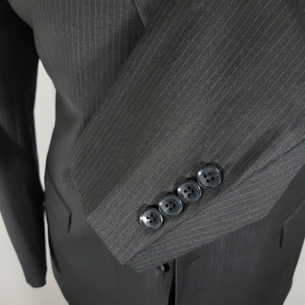 Brooks Brothers Explorer Fitzgerald‎ Men's Sport Coat Striped CH Black Wool 41R